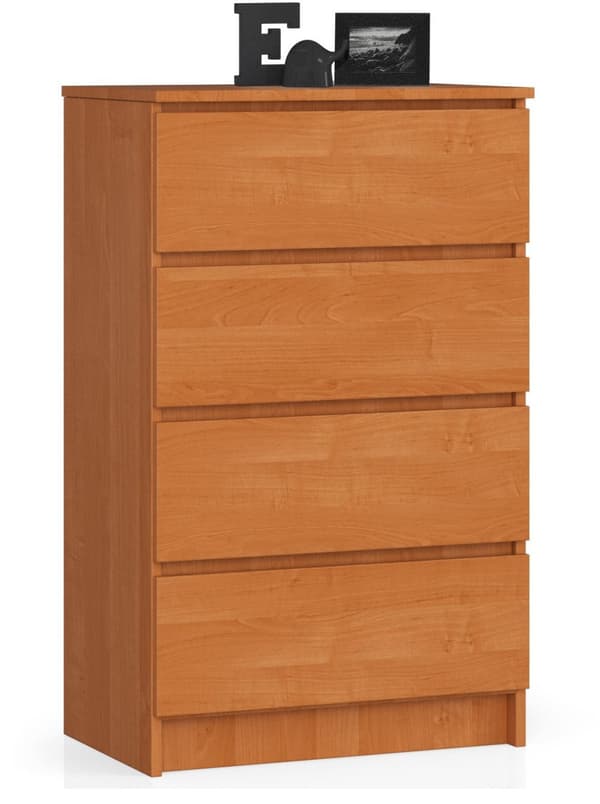 KOMMODE K 60 cm 4 SKUFFE VALNØDDER