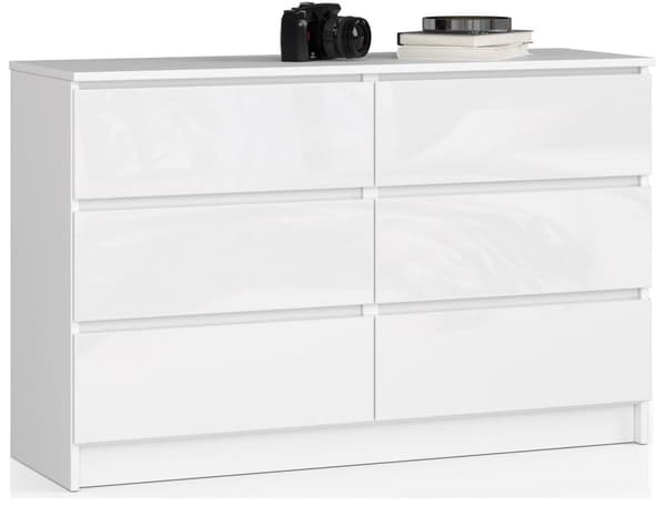 KOMMODE K120 6SZ CLP VIT HÖGGLOSS