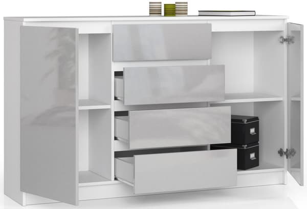 KOMMODE K160 2D 4SZ CLP METALIK GLANSEDE