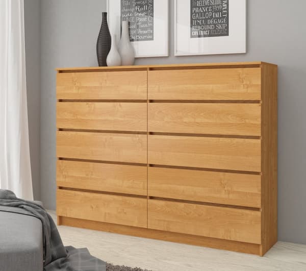KOMMODE K140 10SZ CLP VALNØD