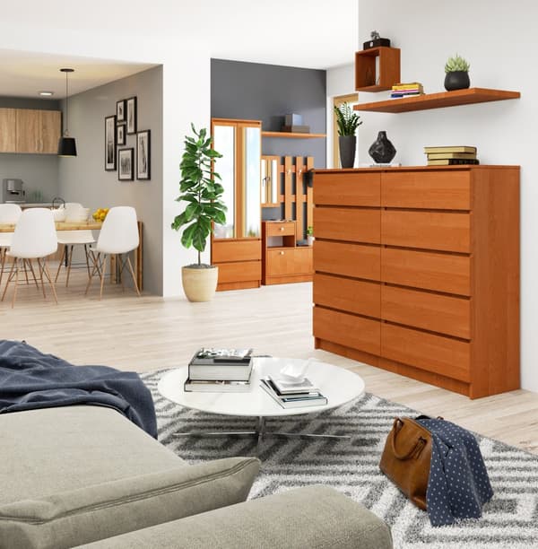 KOMMODE K140 10SZ CLP VALNØD