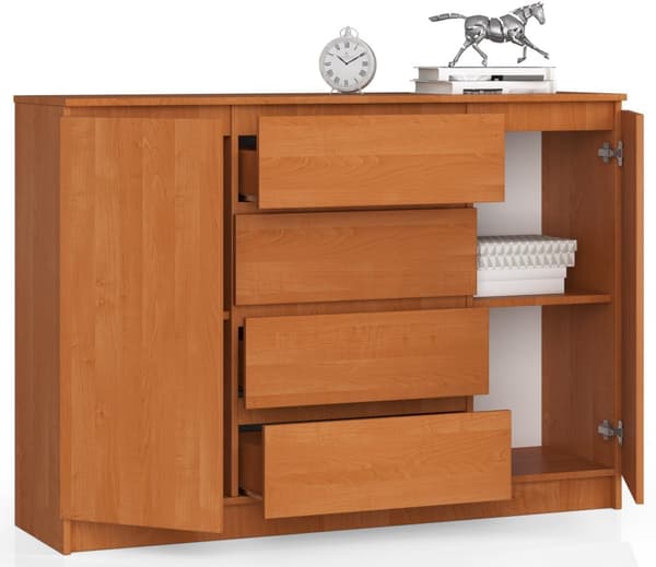 KOMMODE K140 2D 4SZ CLP VALNØD