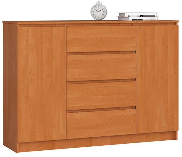 KOMMODE K140 2D 4SZ CLP VALNØD