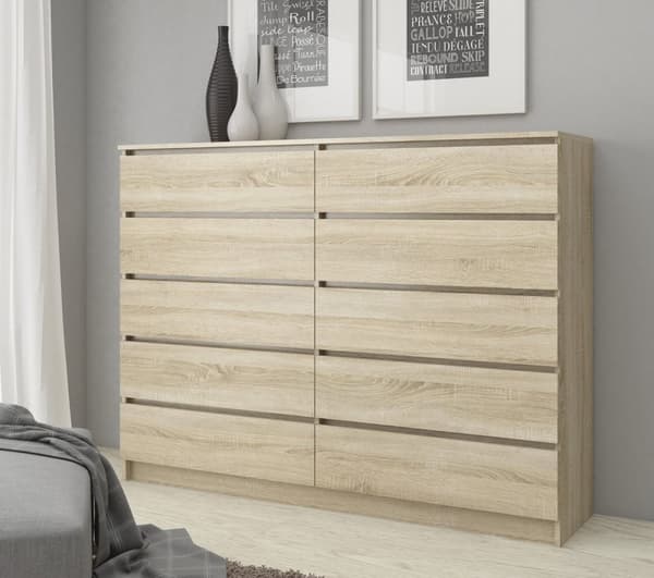 KOMMODE K160 10SK CLP DåB SONOMA