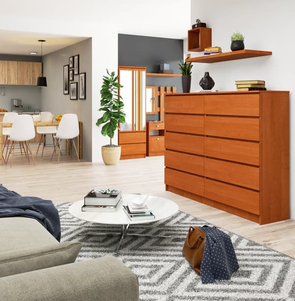 KOMMODE K160 10SZ CLP VALNØD