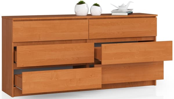 KOMMODE K160 6SZ CLP VALNØDDER