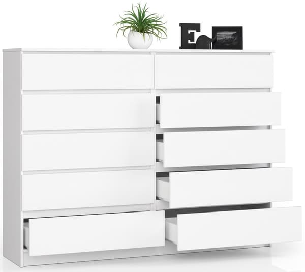 KOMMODE K160 10SZ CLP HVID