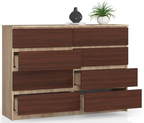 KOMMODE K140 8SK CLP SONOMA / WENGE
