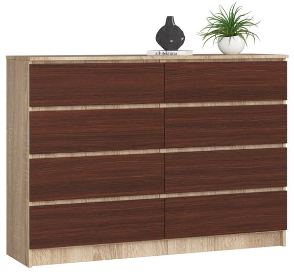 KOMMODE K140 8SK CLP SONOMA / WENGE