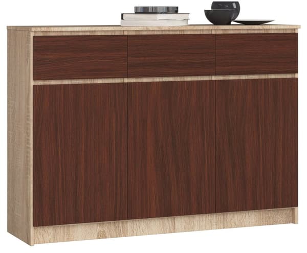 KOMMODE K140 3D 3SZ CLP PK SONOMA / WENGE