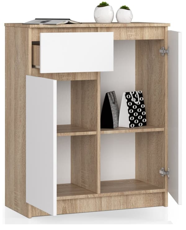 KOMMODE K80 2D 1SZ CLP DĄB SONOMA / VIT