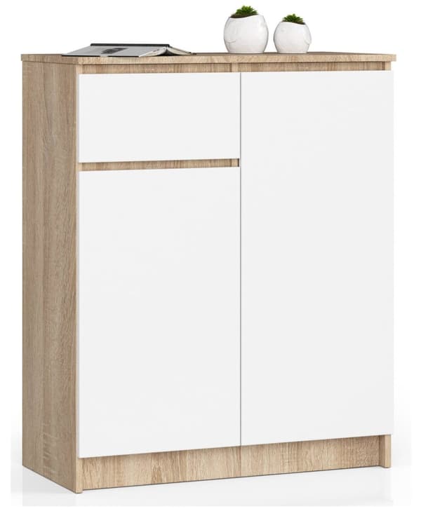 KOMMODE K80 2D 1SZ CLP DĄB SONOMA / VIT