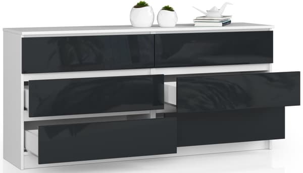 KOMMODE K160 6SZ CLP GRAFIT BLANK