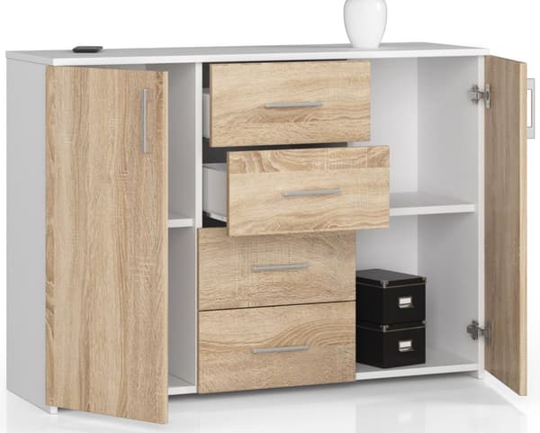 KOMMODE K45 HVID / DÆK SONOMA