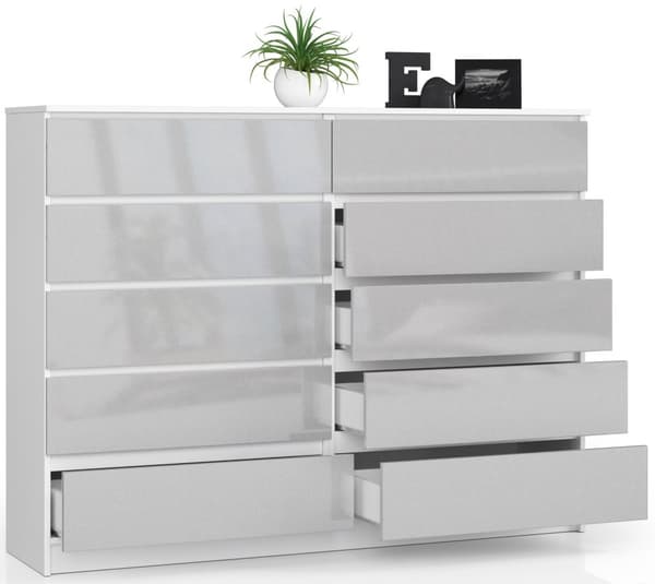 KOMMODE K160 10SZ CLP METALISK GLANS