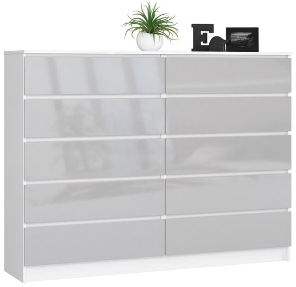 KOMMODE K160 10SZ CLP METALISK GLANS