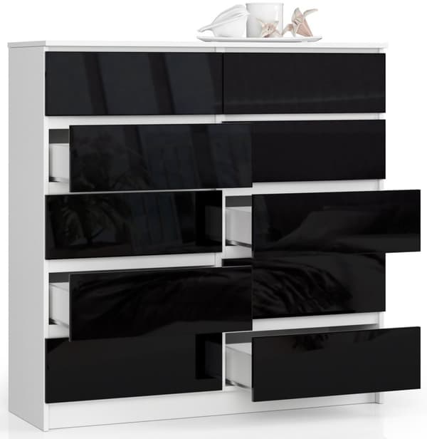 KOMMOD K120 10SZ CLP SVART BLANK