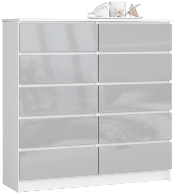 KOMMOD K120 10SZ CLP METALLISK GLANS