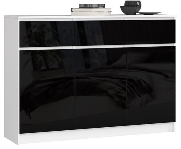 KOMMODE K140 3D 3SK CLP SORT GLANS