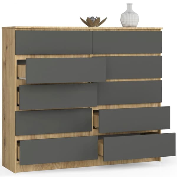 KOMMOD K140 10SZ CLP DÄR ARTISAN / GRÅ