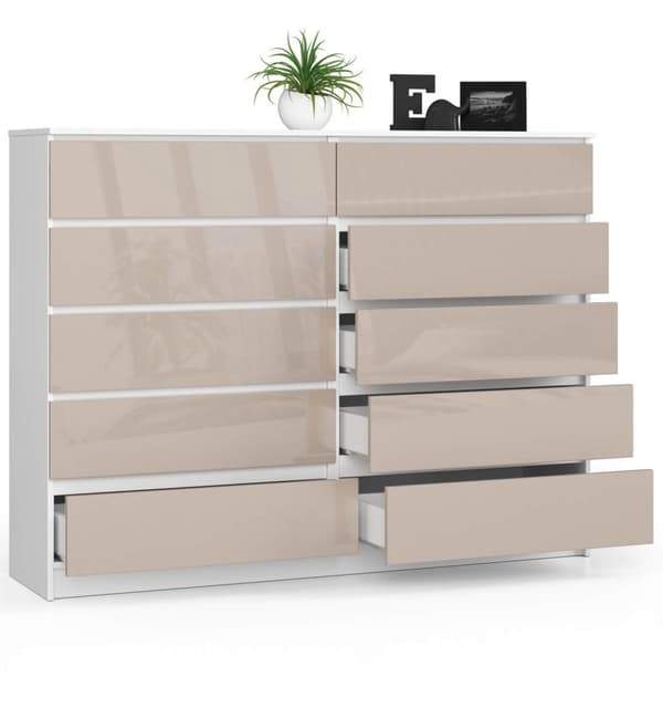 KOMMODE K160 10SZ CLP CAPUCCINO GLANSEDE