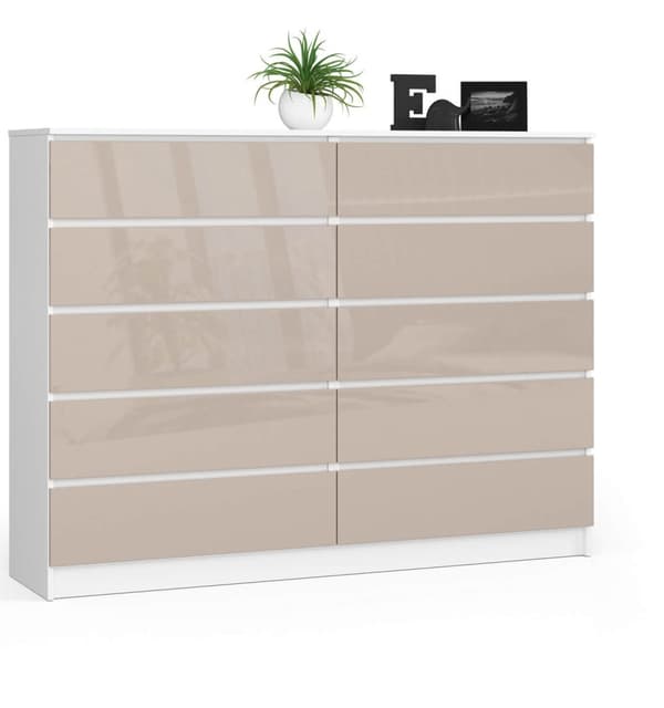 KOMMODE K160 10SZ CLP CAPUCCINO GLANSEDE