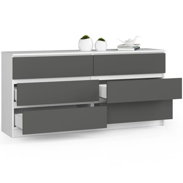 KOMODA K160 6SZ CLP VALKOINEN / HARMAA
