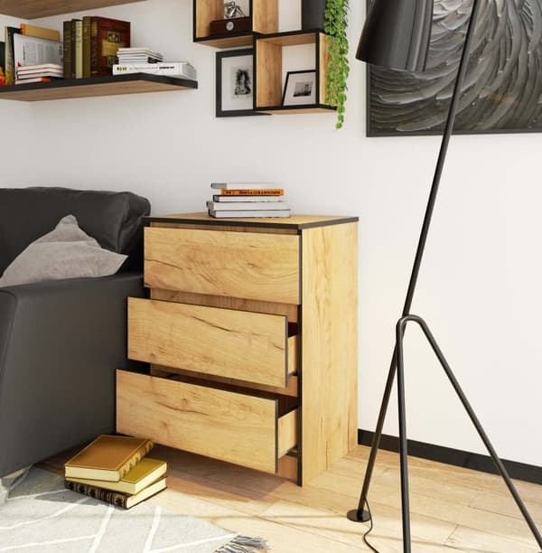 KOMMODE K60 3SZ CLP DæRHÅND VED DÅB CRAFT