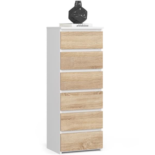 KOMMODE CL6 PK HVID / DÆK SONOMA