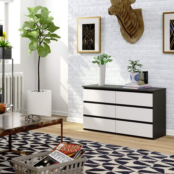 KOMMODE CL100 6SZ GRÅ / HVID