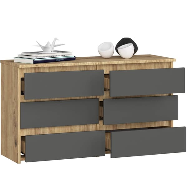 KOMODA CL100 6SZ DĄB ARTISAN / HARMAA