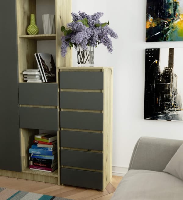 KOMMODE CL6 DÅB ARTISAN / GRÅ