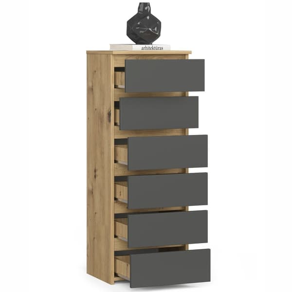 KOMMODE CL6 DÅB ARTISAN / GRÅ