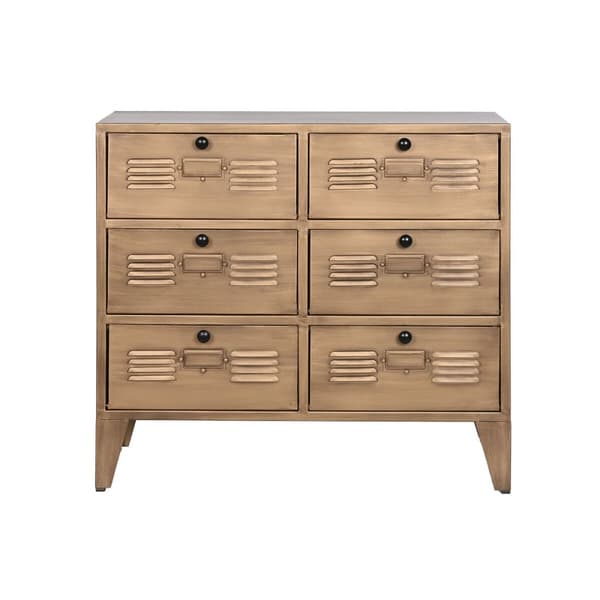 Kommode Home ESPRIT Gylden Metal Loft 78 x 34 x 70 cm