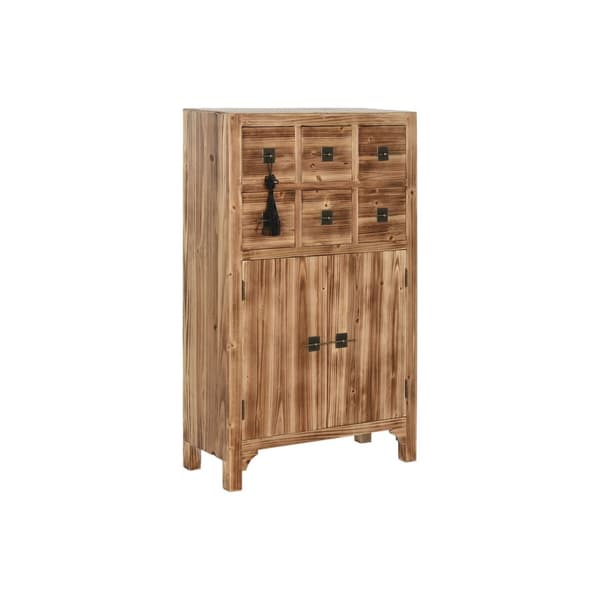 Kommode Home ESPRIT Sort Natur Gran Træ MDF Orientalsk 63 x 27 x 101 cm