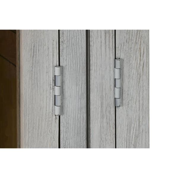 Display Stand Home ESPRIT Hvid Krystal Mangotræ 200 x 45 x 230 cm