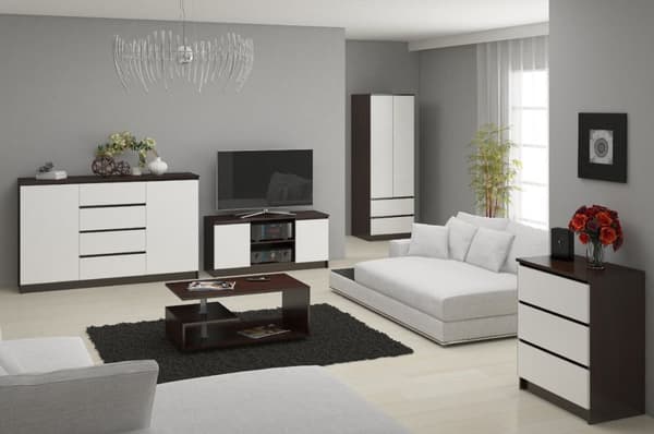 KOMMODE K140 2D 4SZ CLP VENGE / HVID