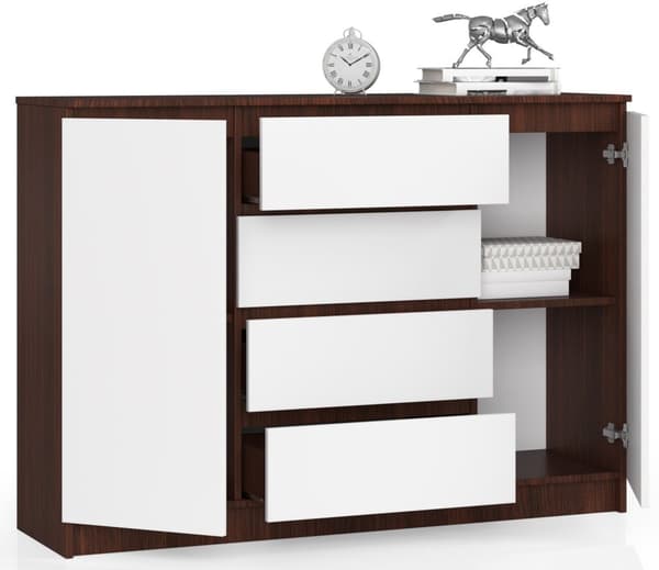KOMMODE K140 2D 4SZ CLP VENGE / HVID