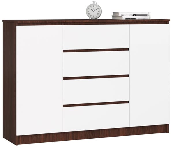 KOMMODE K140 2D 4SZ CLP VENGE / HVID