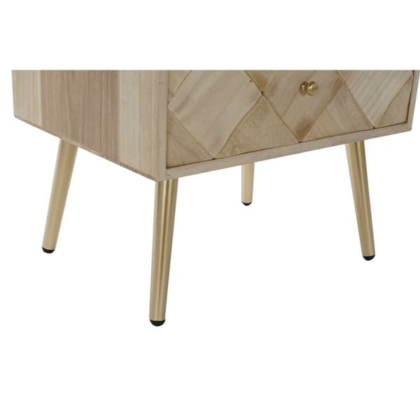 Lipasto DKD Home Decor Vaaleanruskea Metalli Mäntypuu Paolownia wood Luonnollinen Moderni 45 x 35 x 93 cm