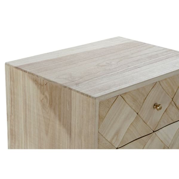Lipasto DKD Home Decor Vaaleanruskea Metalli Mäntypuu Paolownia wood Luonnollinen Moderni 45 x 35 x 93 cm