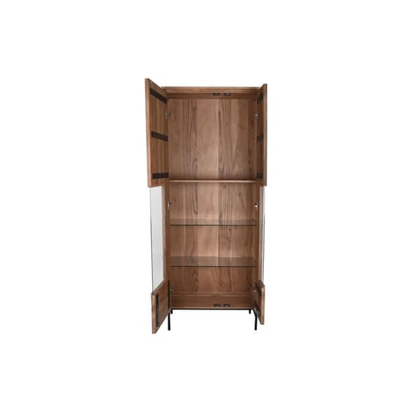 Esittelyteline DKD Home Decor 80 x 40 x 197 cm Kristalli Alumiini Akaasia