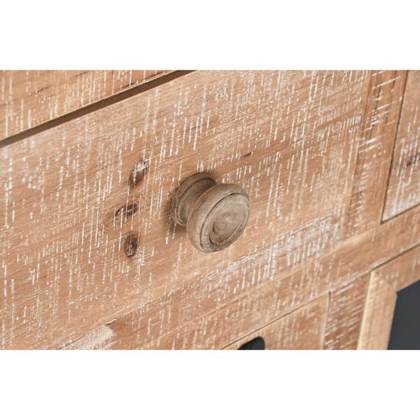 Lipasto Home ESPRIT Musta Luonnollinen Metalli Kuusi Cottage 110 x 40 x 92,5 cm