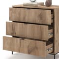 Miniatyrbild 6 av 6: Eliza byrå, 42x81,2cm med 3 lådor, Viking Oak, Vicco