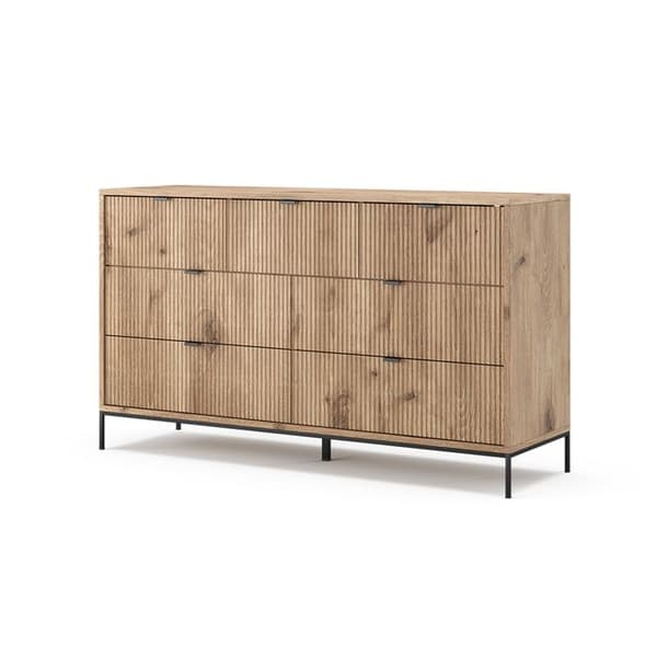 Skänk Eliza, 42x81cm med 7 lådor, Viking Oak, Vicco