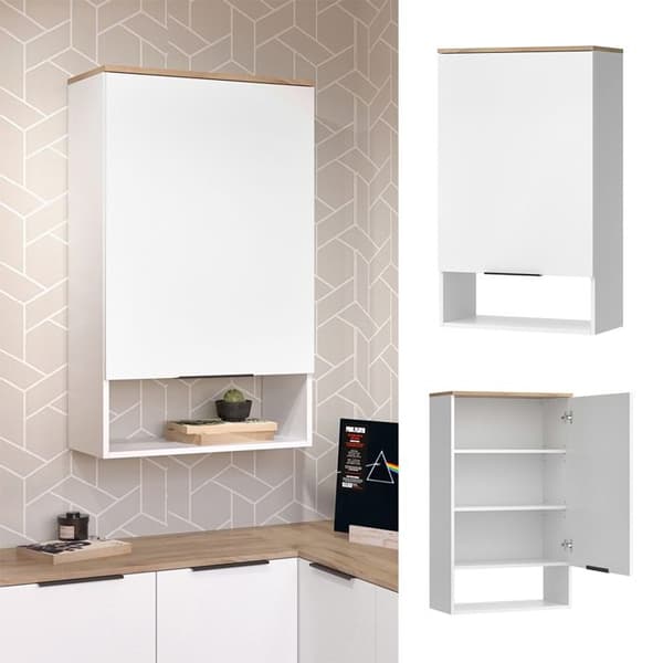 Sideboard Wido, 60x100cm med dörr, Vit/Sonoma, Vicco