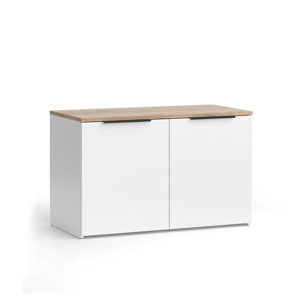 Sideboard Wido, 40x50cm med 2 dörrar, Vit/Sonoma, Vicco