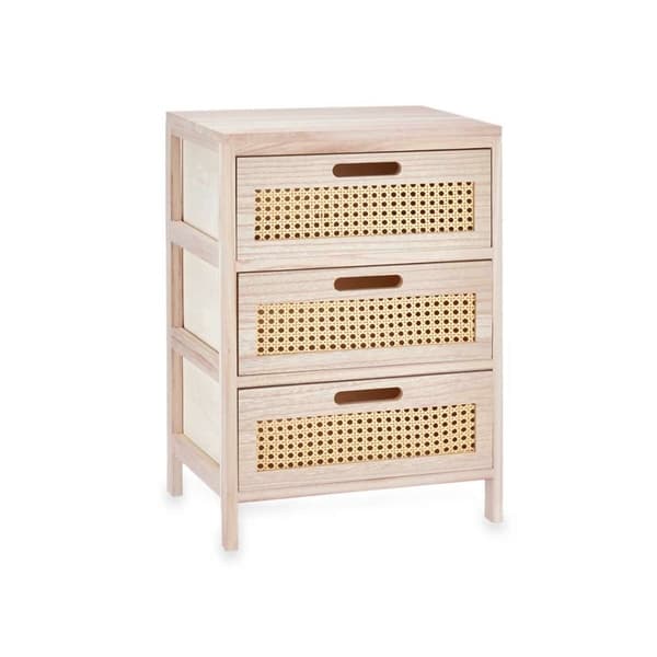 Kommode Rattan Natur 40 x 58 x 29 cm 2 skuffer