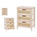 Pikkukuva 2 / 4: Lipasto Rattan Luonnollinen 40 x 58 x 29 cm 3 laatikkoa