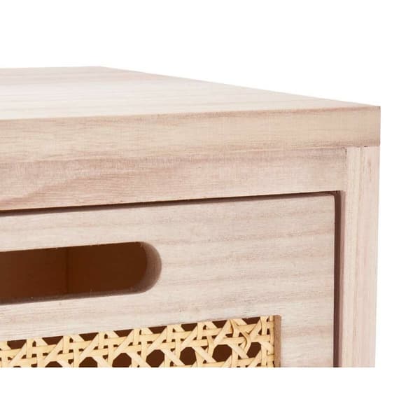 Kommode Rattan Naturell 27 x 73 x 25 cm 4 skuffer